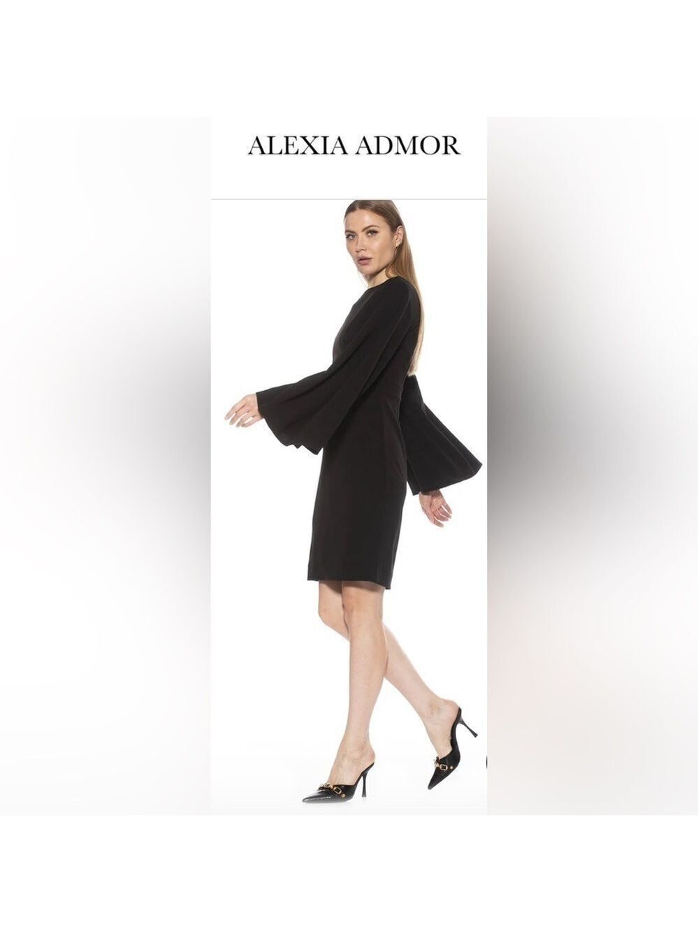 NWT ALEXIS ADMOR BAHARI Whimsigoth Bell Sleeve Black DRESS XS from Nordstrom